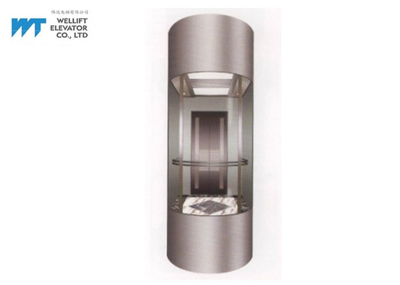 Thang máy thủy tinh bán thương mại, máy cấu hình tiêu chuẩn Phòng ít thang máy