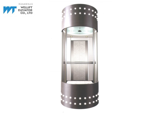 Toàn cảnh tòa nhà kính thiết kế thang máy ô tô thép tấm phun với đèn trang trí