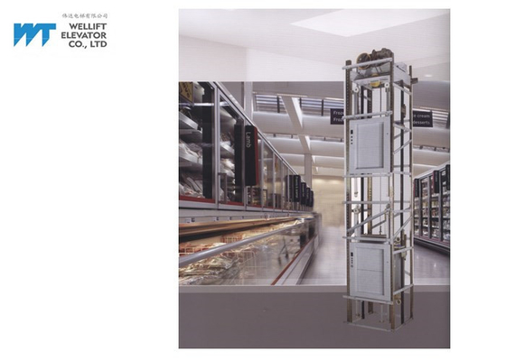 Máy không thang máy Dumbwaiter không có trục Cửa khóa đôi Công suất 100-300kg